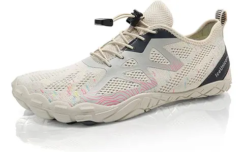 Iceunicorn zapatillas minimaistas de punto para mujer con puntera ancha para trail